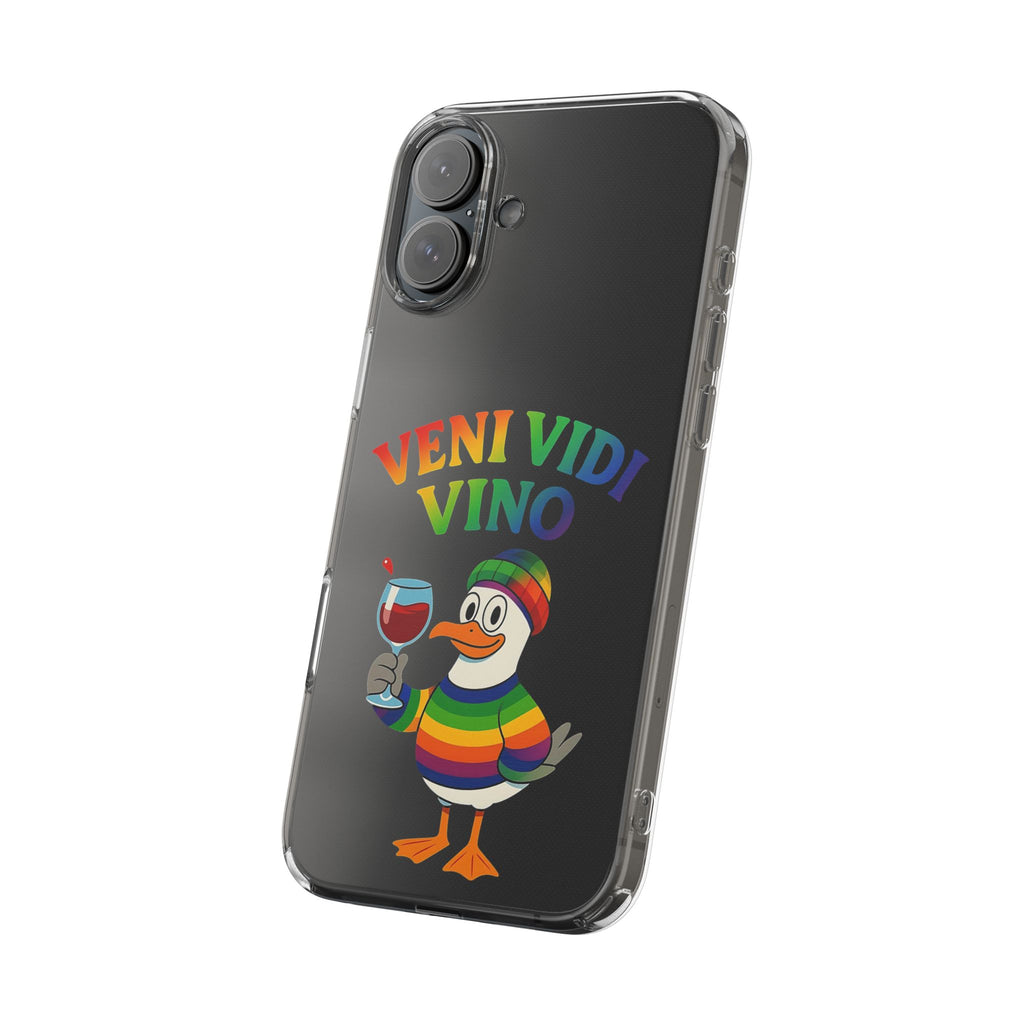 Veni vidi vino - Rainbow Duck clear Impact-Resistant Cases