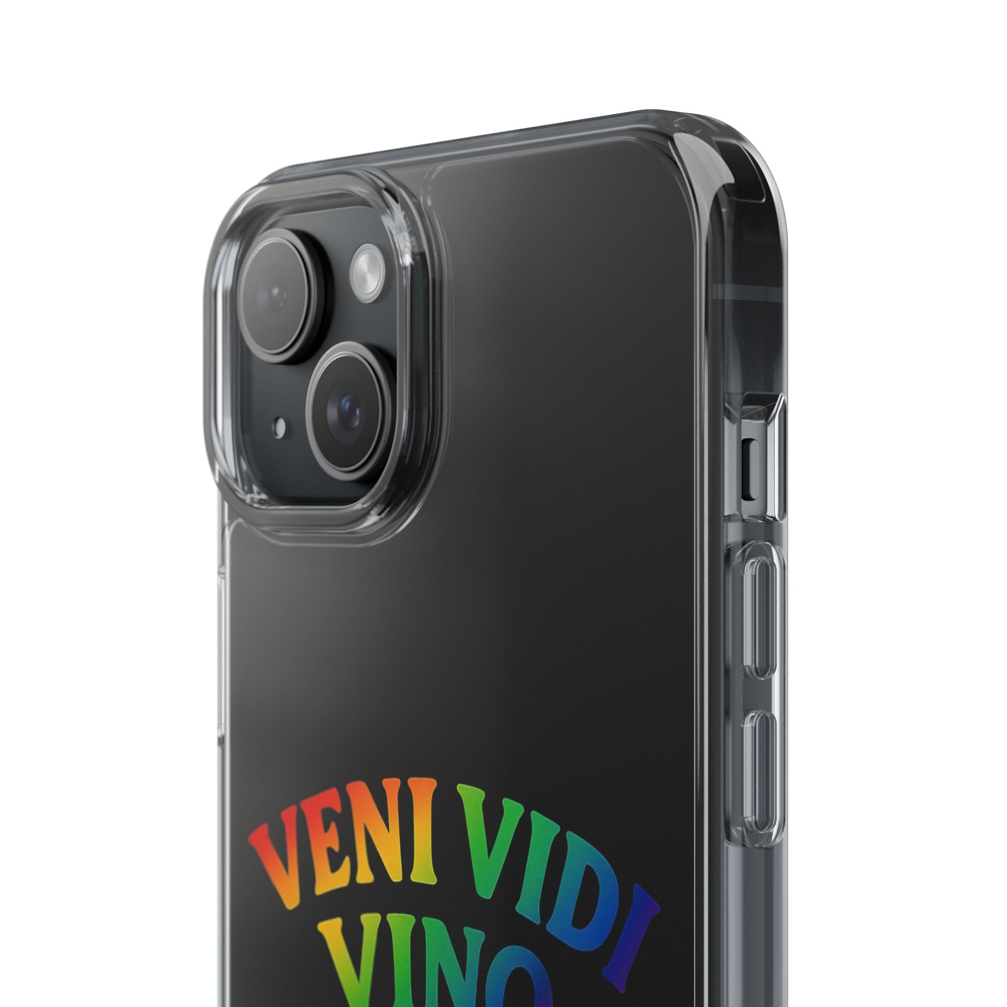 Veni vidi vino - Rainbow Duck clear Impact-Resistant Cases
