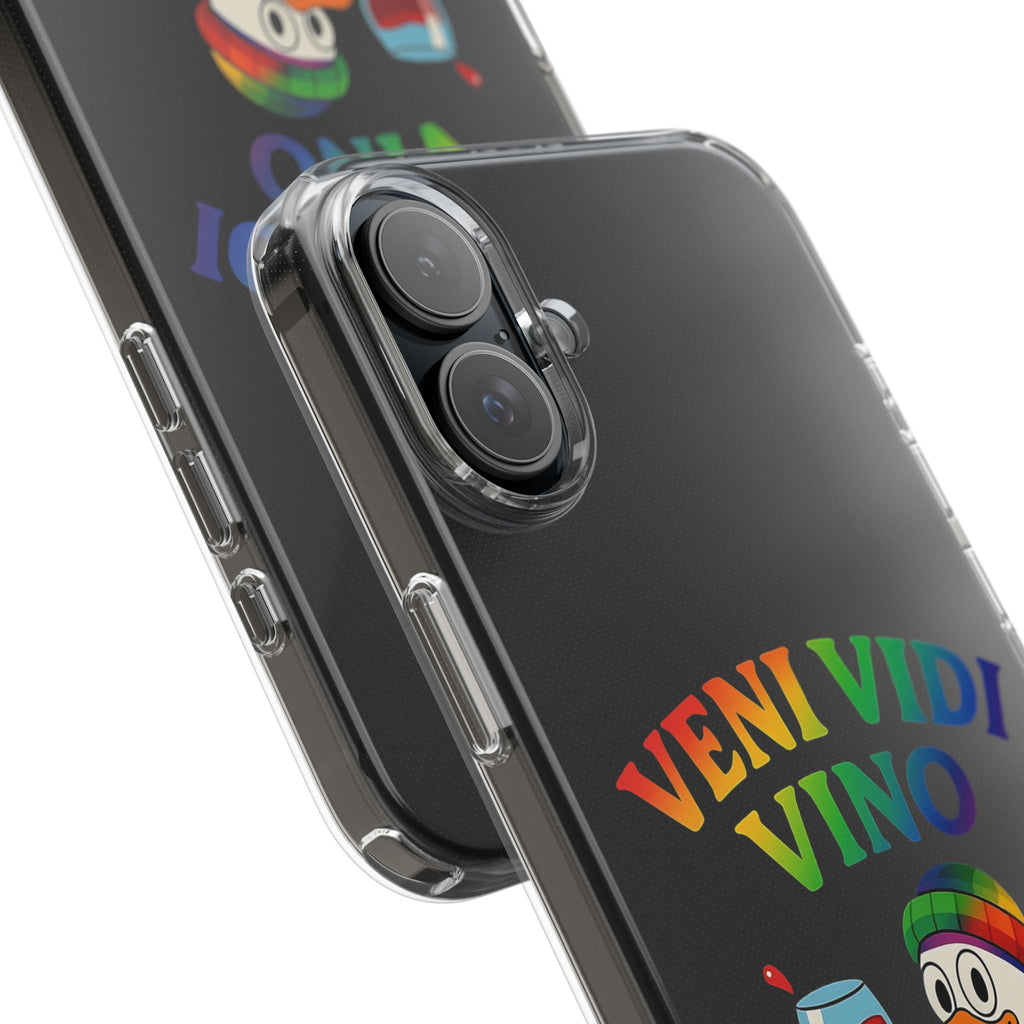Veni vidi vino - Rainbow Duck clear Impact-Resistant Cases