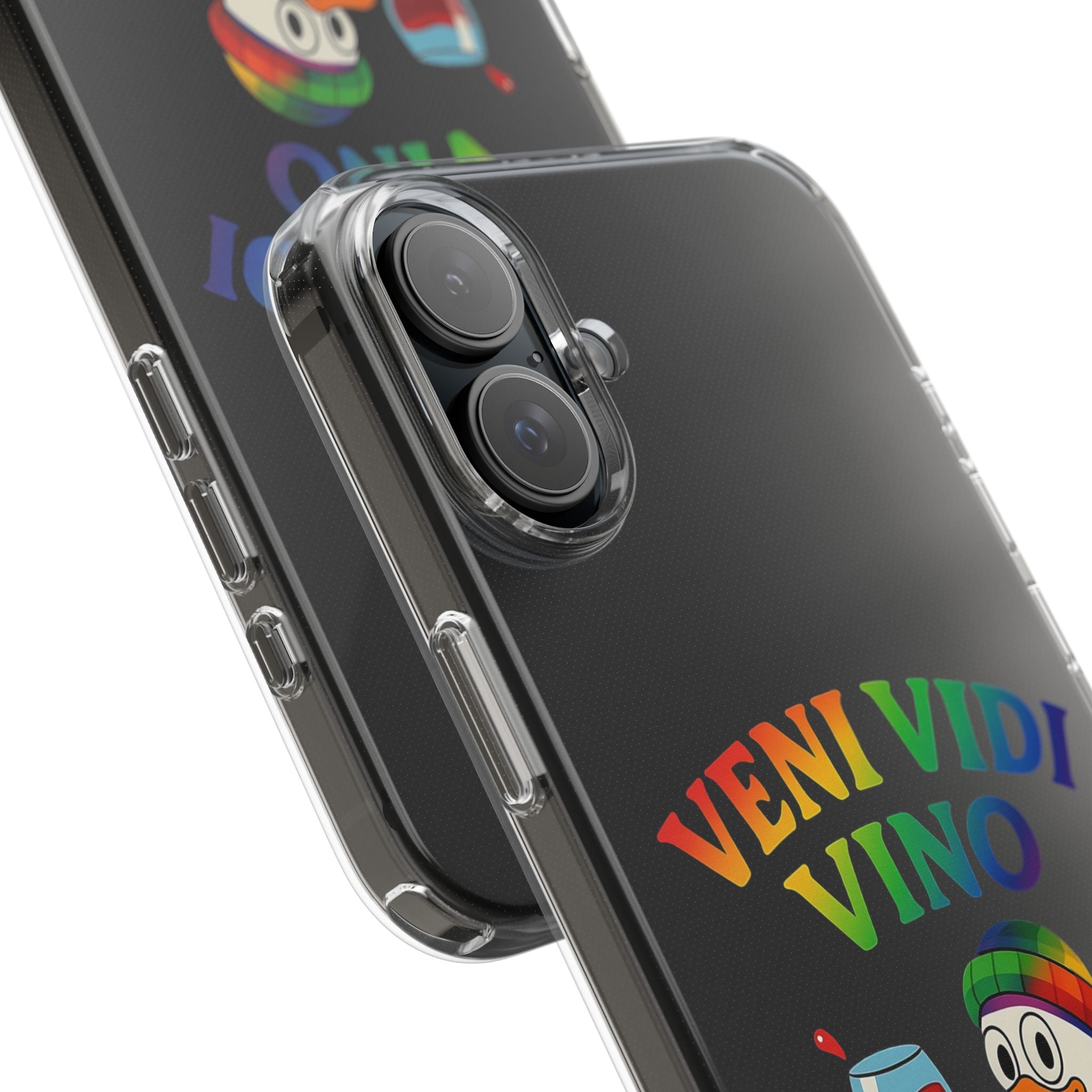 Veni vidi vino - Rainbow Duck clear Impact-Resistant Cases