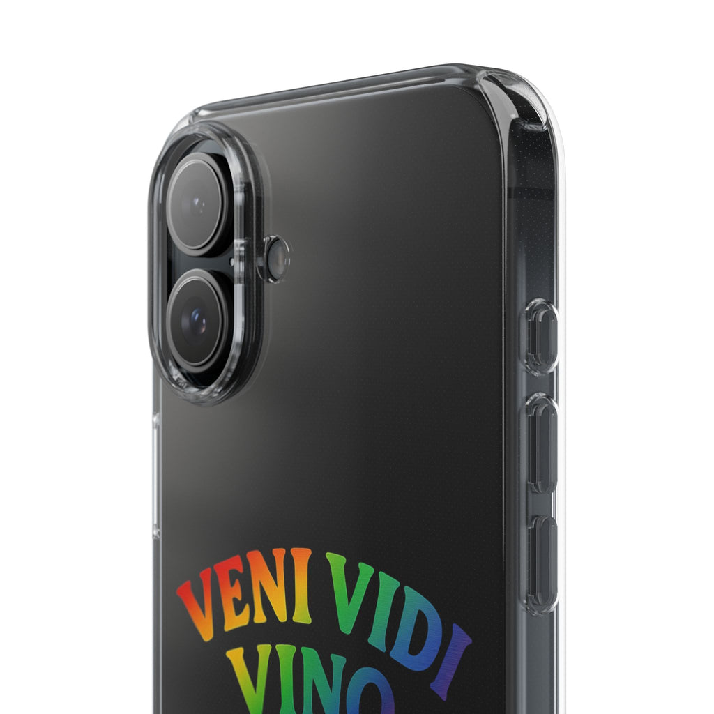 Veni vidi vino - Rainbow Duck clear Impact-Resistant Cases