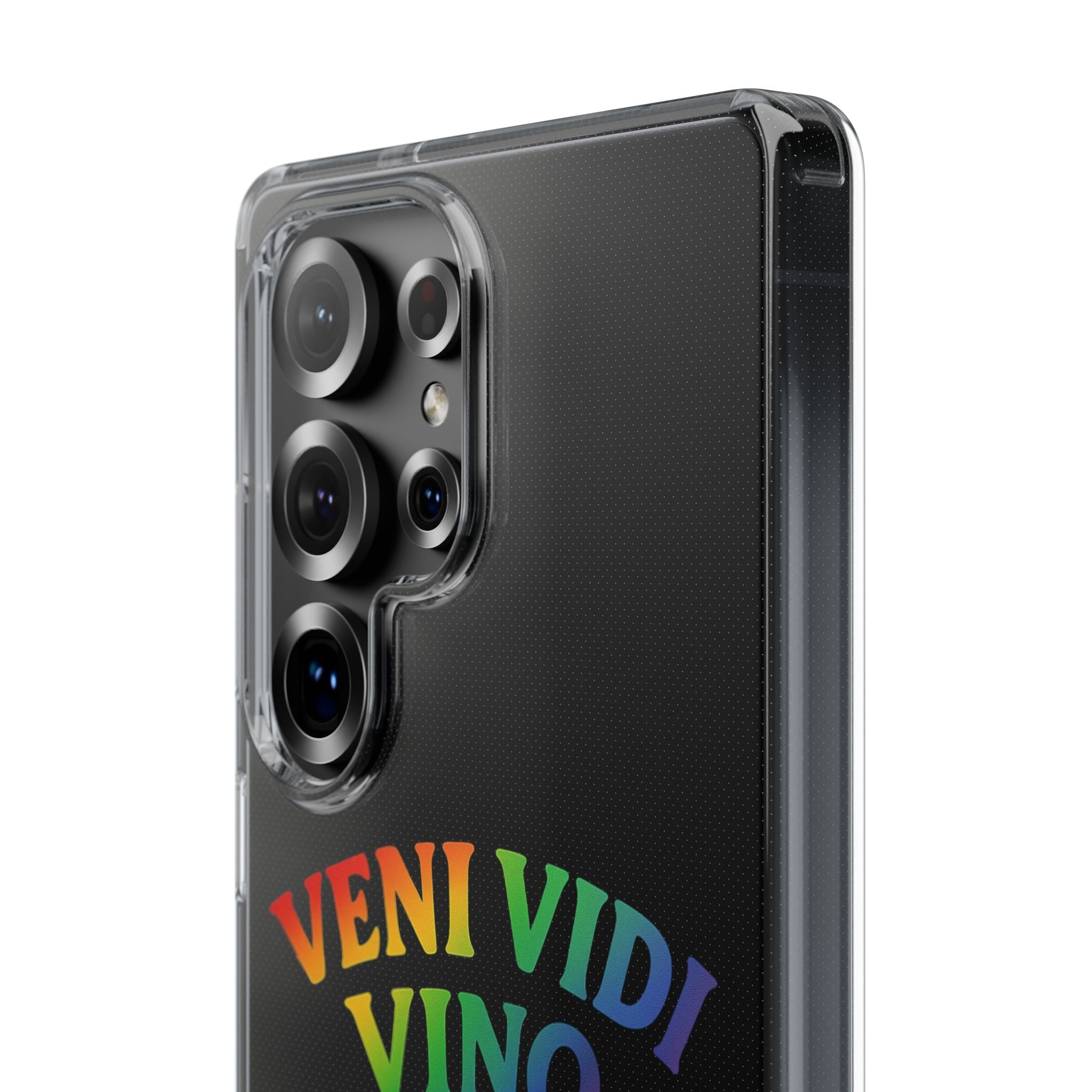 Veni vidi vino - Rainbow Duck clear Impact-Resistant Cases