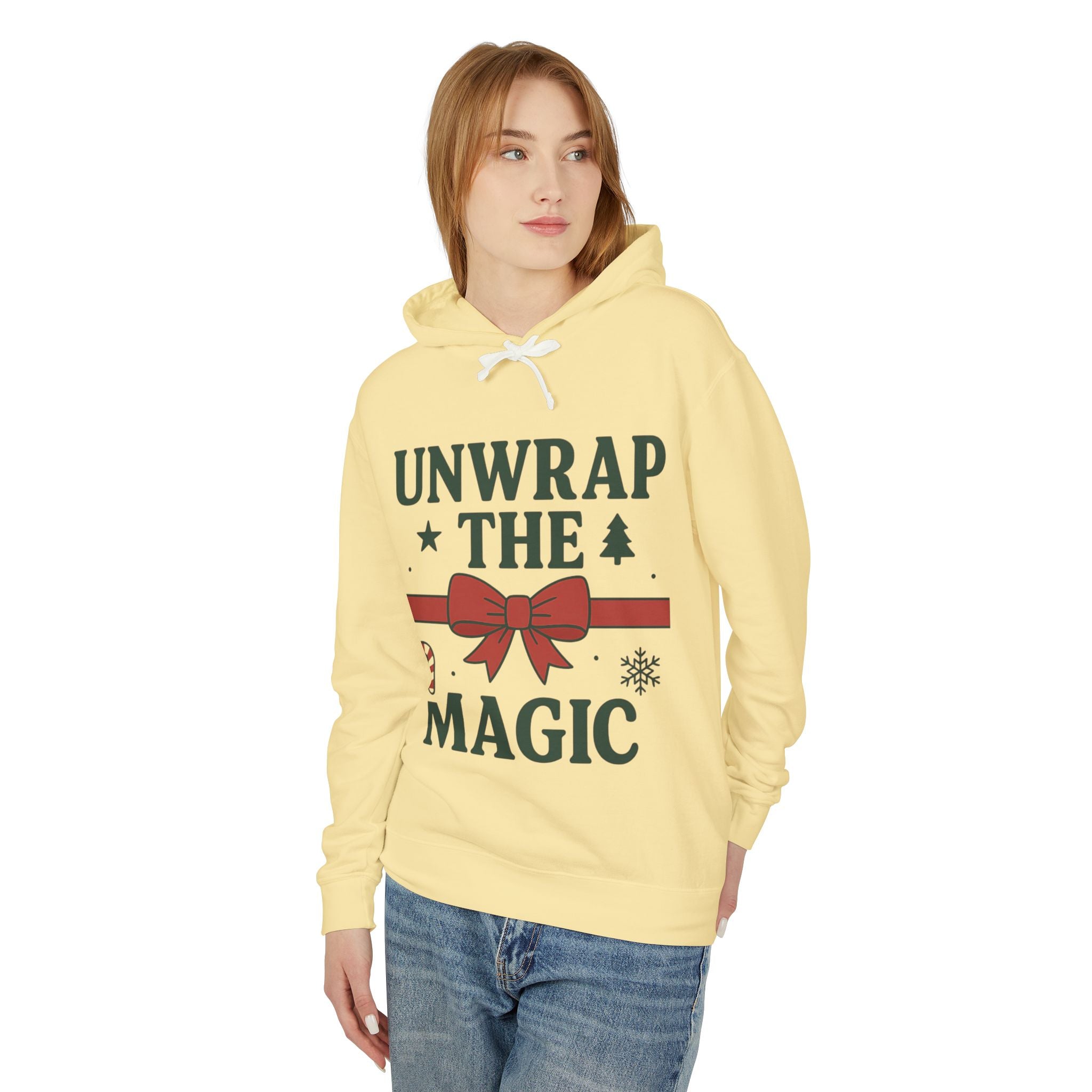 Unisex Lightweight Hooded Sweatshirt - Unwrap the Magic