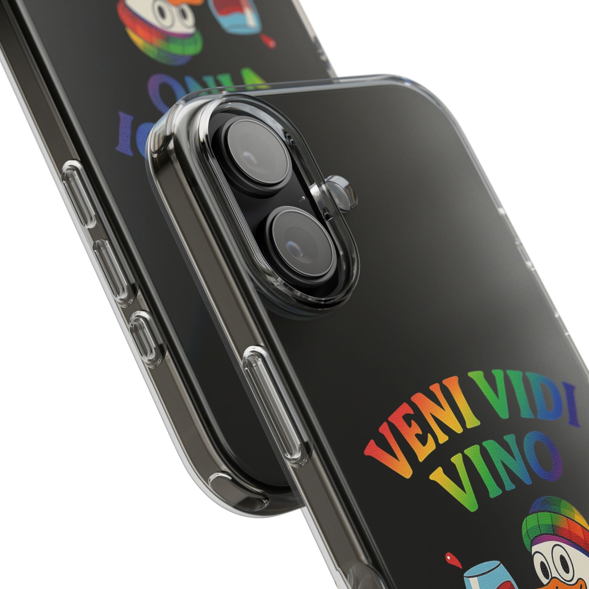 Veni vidi vino - Rainbow Duck clear Impact-Resistant Cases