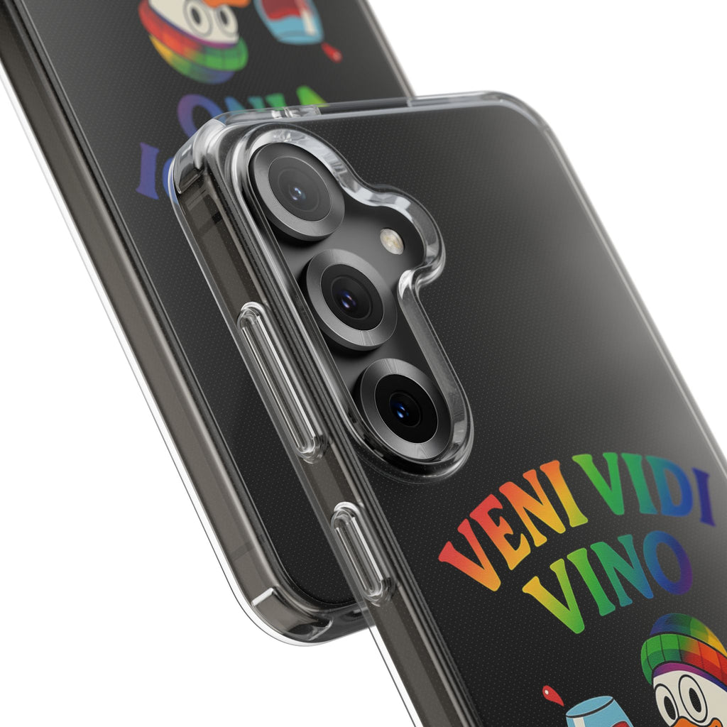 Veni vidi vino - Rainbow Duck clear Impact-Resistant Cases