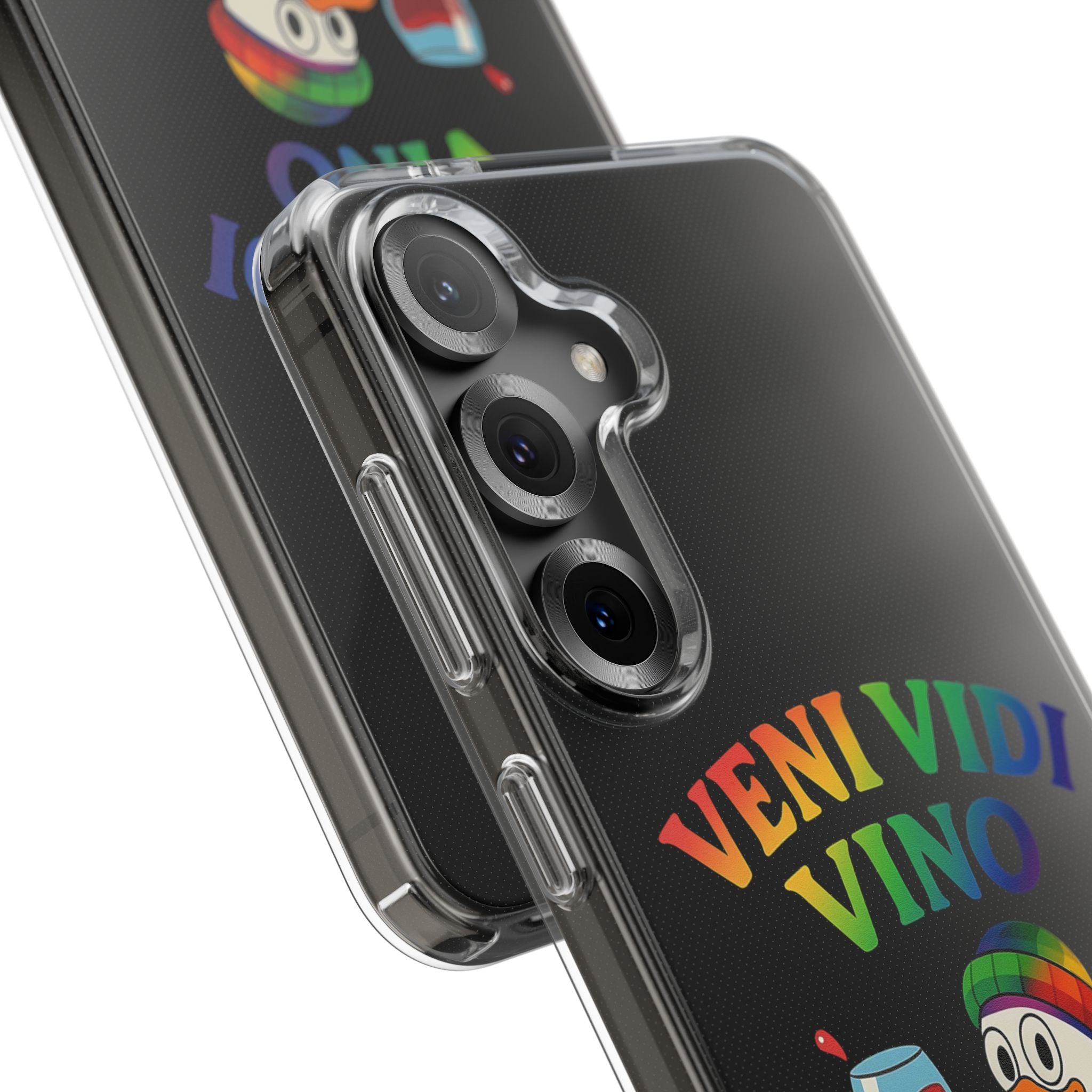 Veni vidi vino - Rainbow Duck clear Impact-Resistant Cases