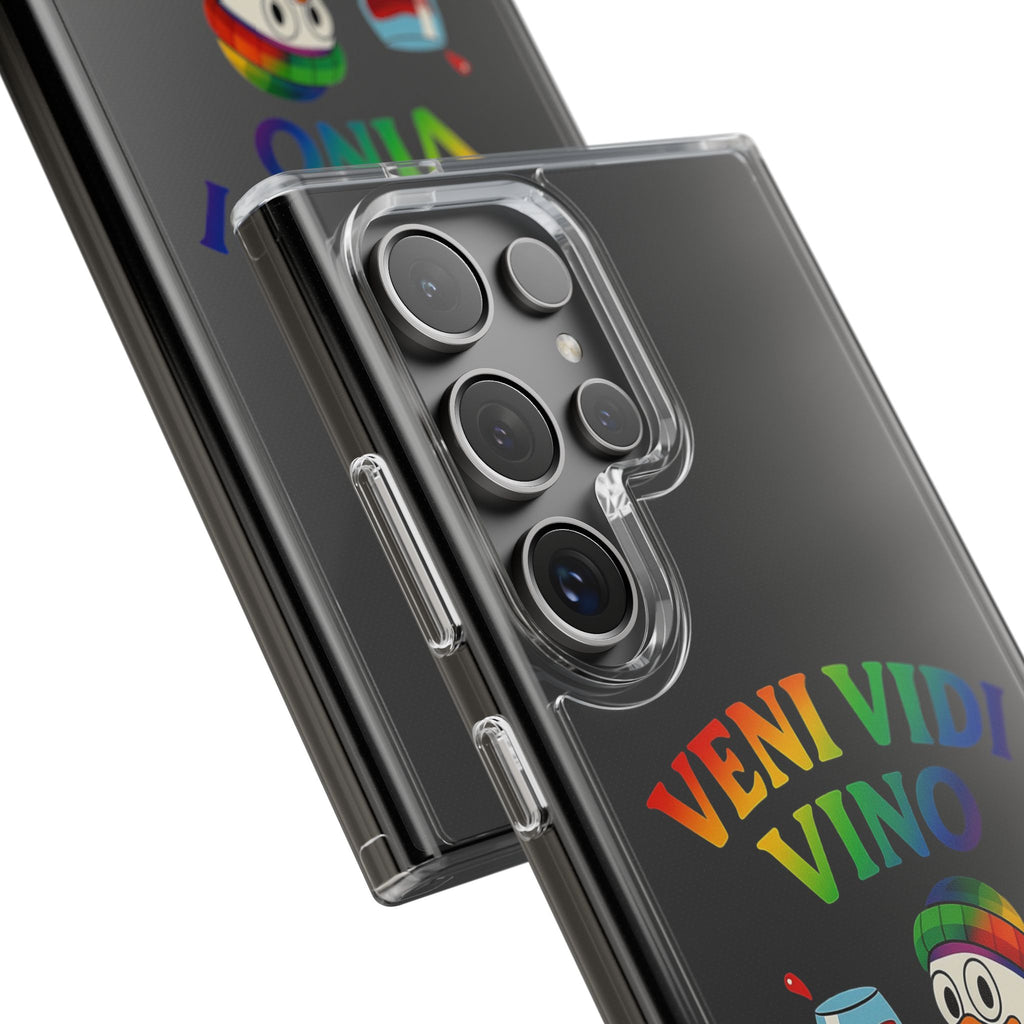 Veni vidi vino - Rainbow Duck clear Impact-Resistant Cases