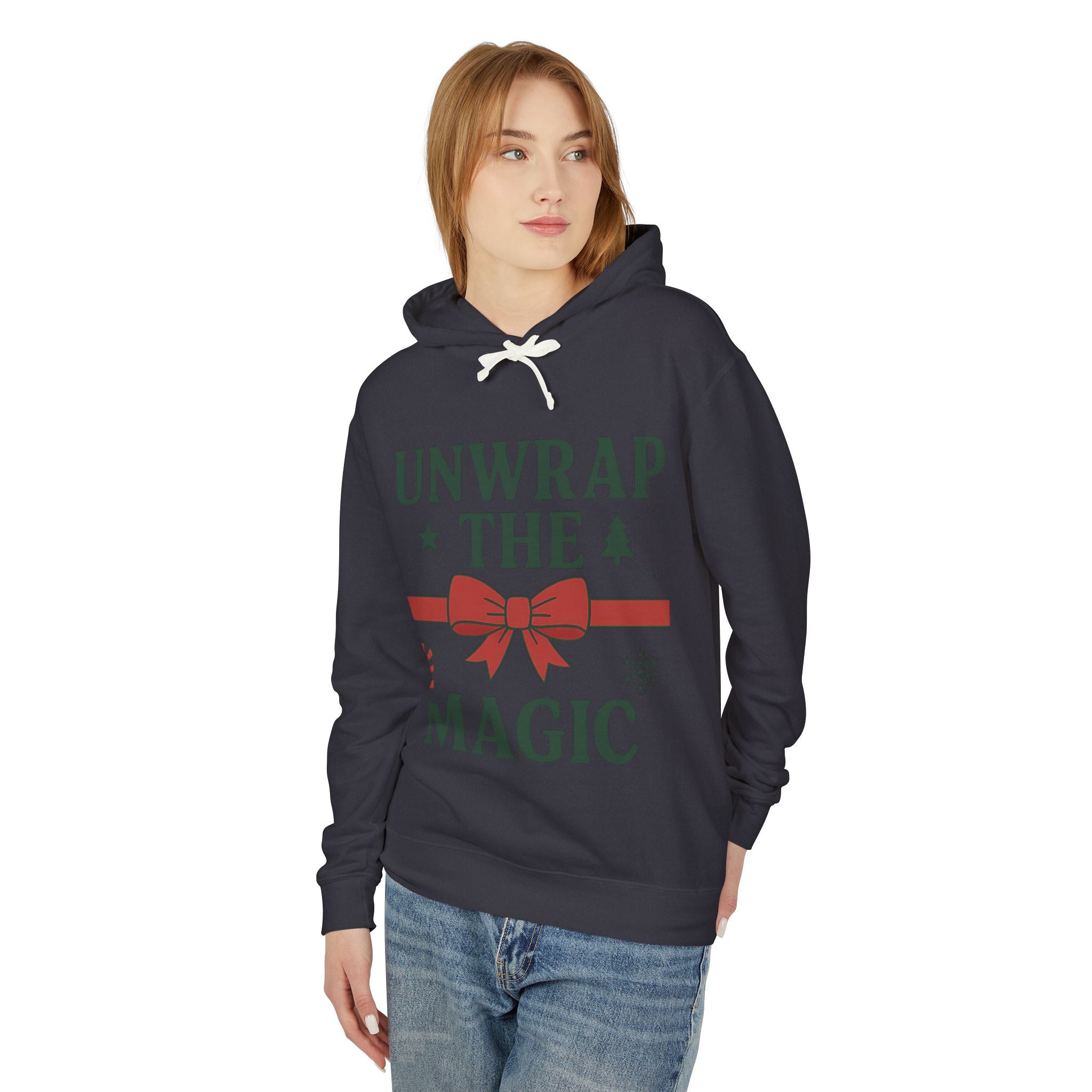 Unisex Lightweight Hooded Sweatshirt - Unwrap the Magic