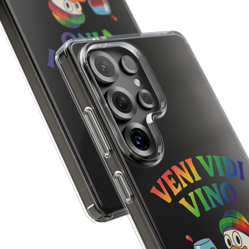 Veni vidi vino - Rainbow Duck clear Impact-Resistant Cases