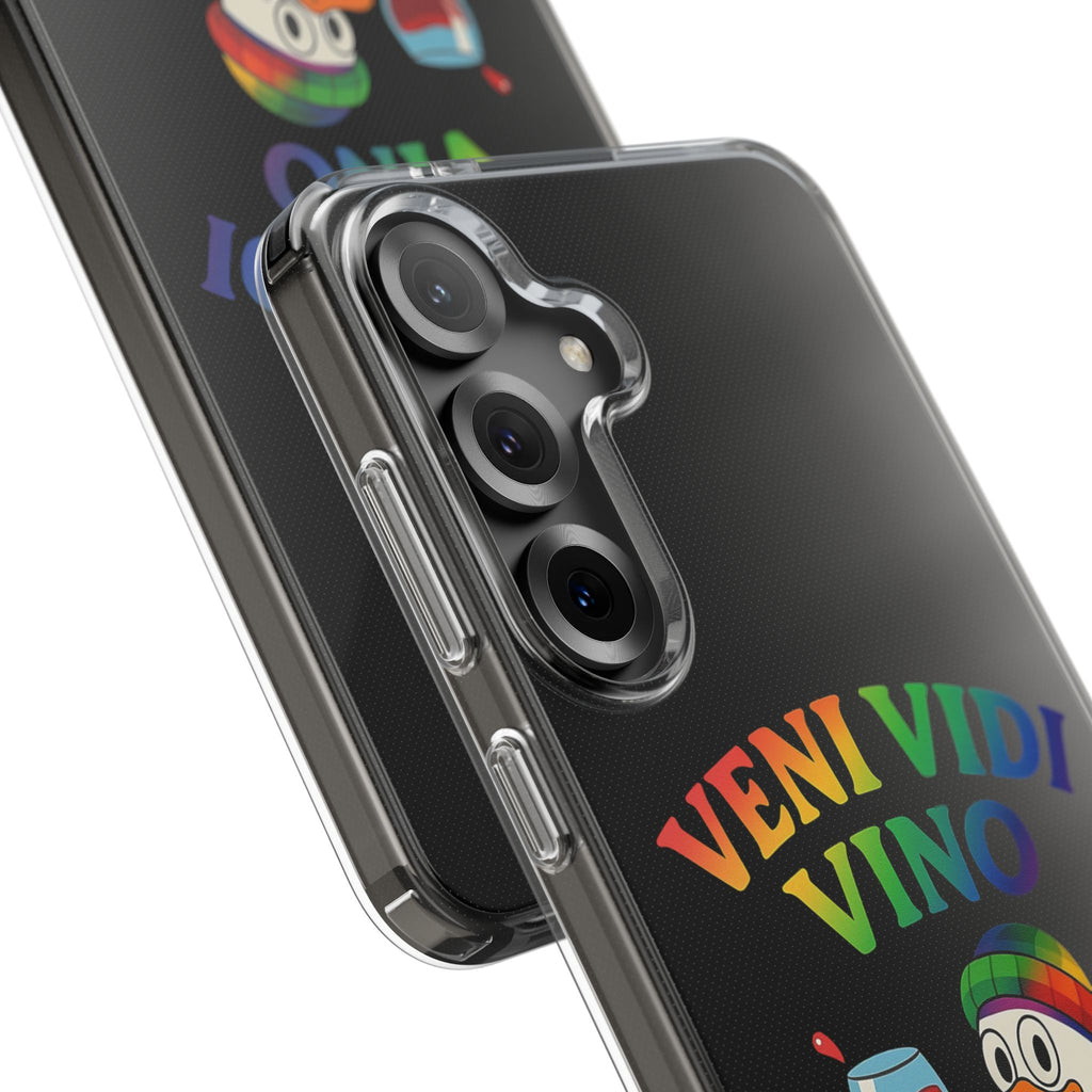 Veni vidi vino - Rainbow Duck clear Impact-Resistant Cases
