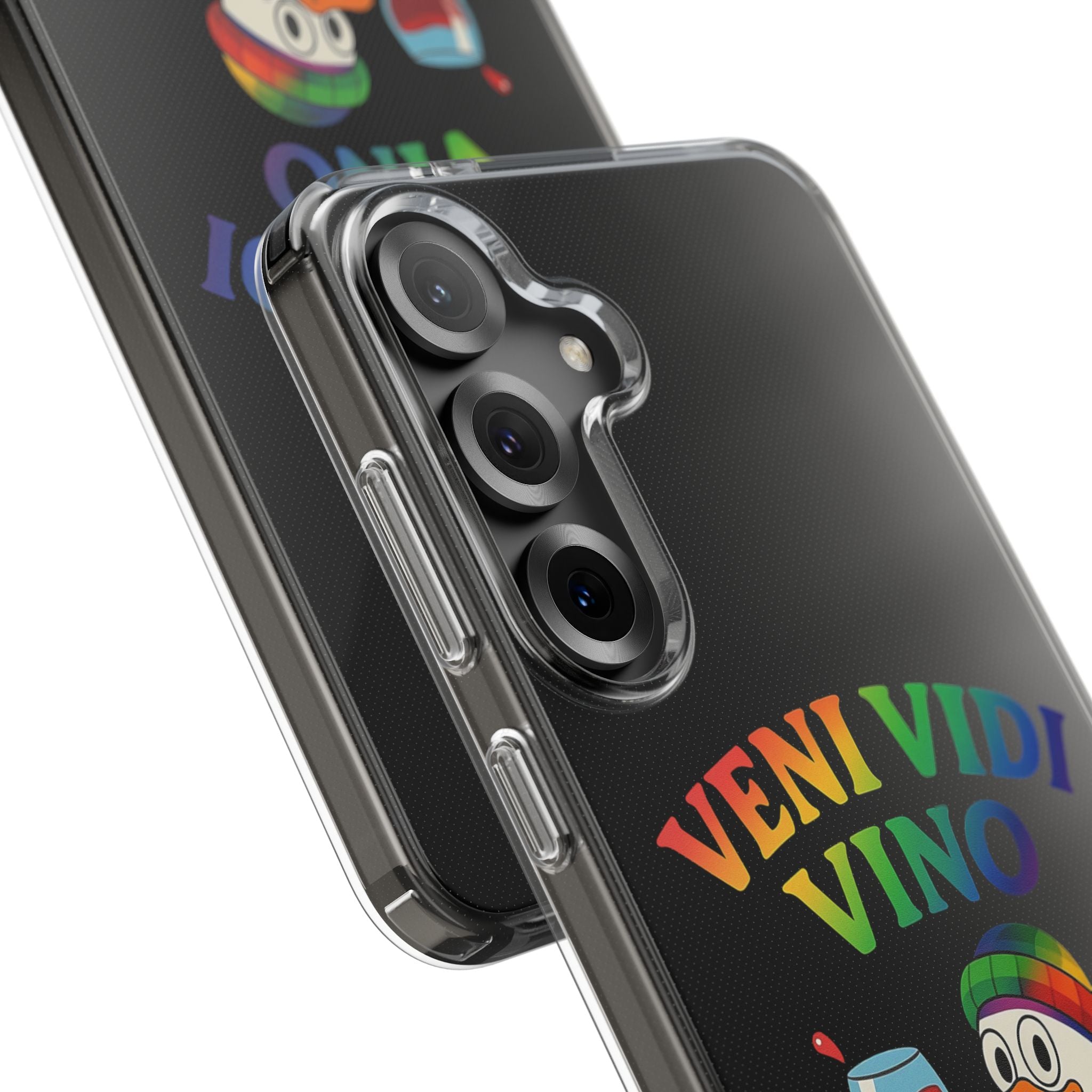 Veni vidi vino - Rainbow Duck clear Impact-Resistant Cases