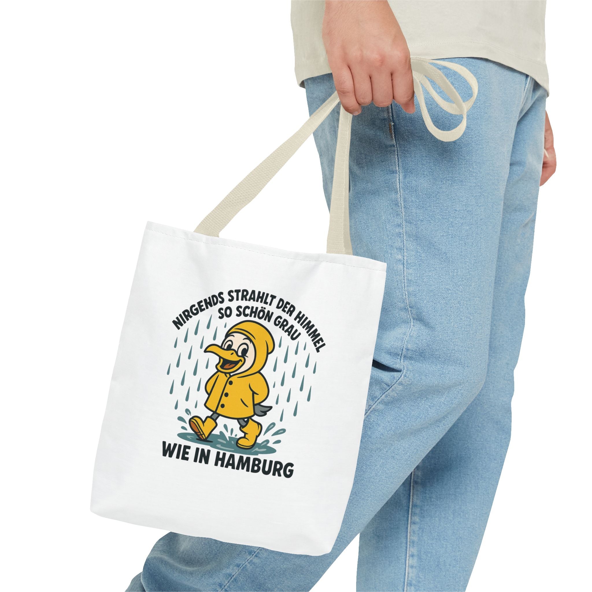 Whimsical Hamburg Rainy Day Tote Bag