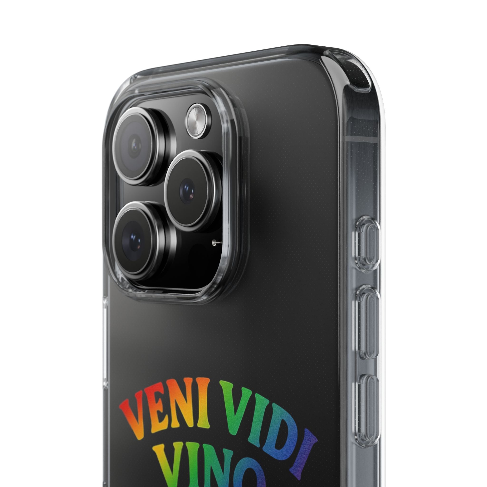Veni vidi vino - Rainbow Duck clear Impact-Resistant Cases