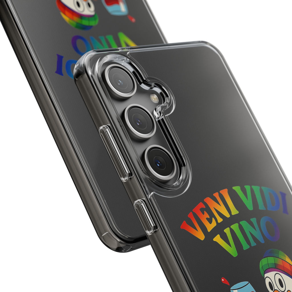Veni vidi vino - Rainbow Duck clear Impact-Resistant Cases