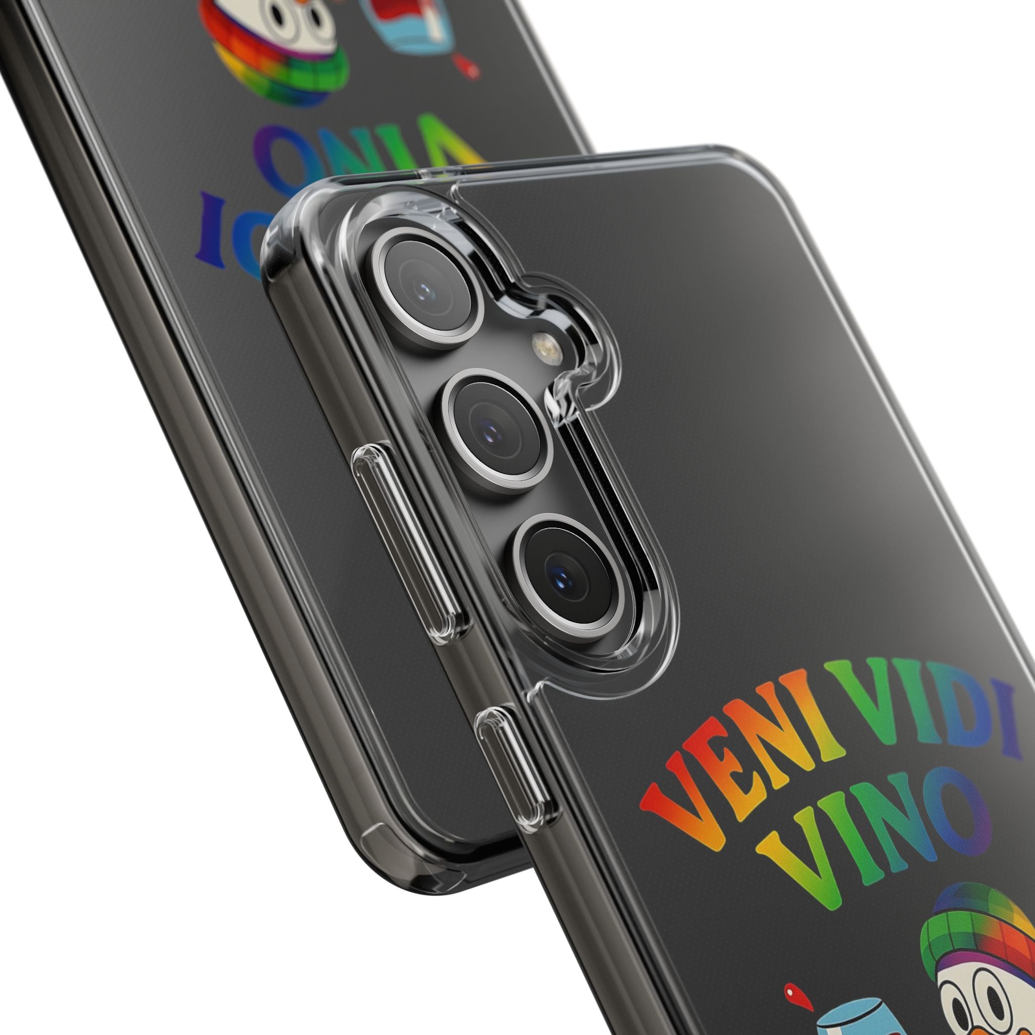 Veni vidi vino - Rainbow Duck clear Impact-Resistant Cases