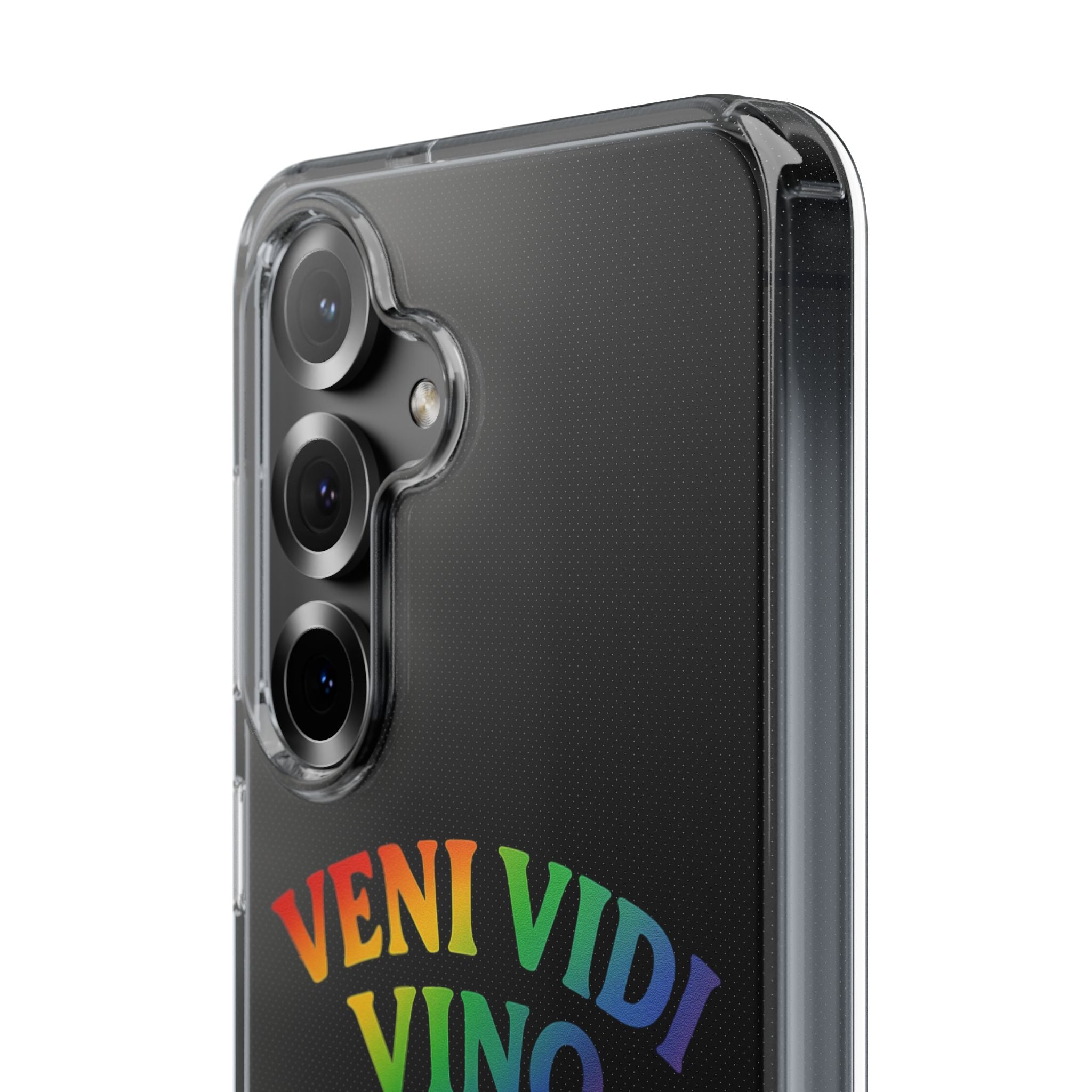 Veni vidi vino - Rainbow Duck clear Impact-Resistant Cases