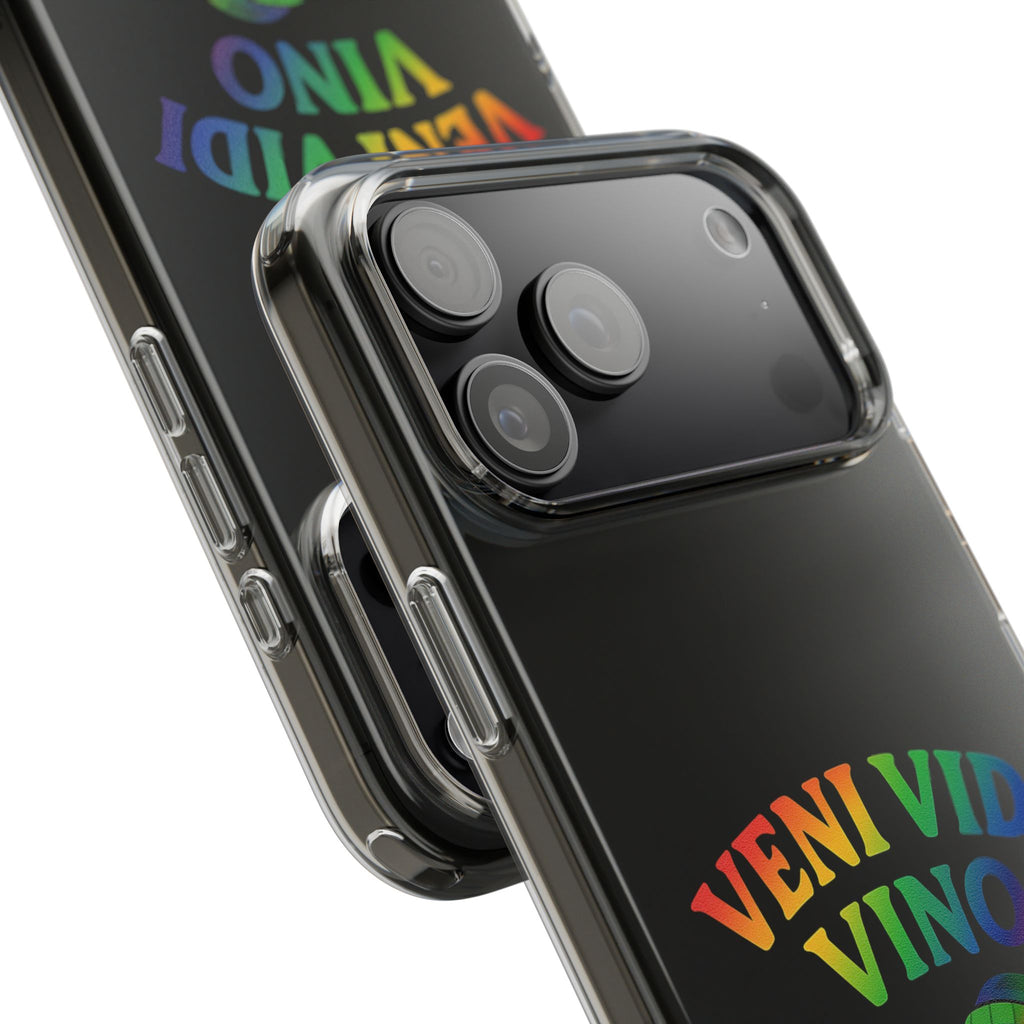 Veni vidi vino - Rainbow Duck clear Impact-Resistant Cases