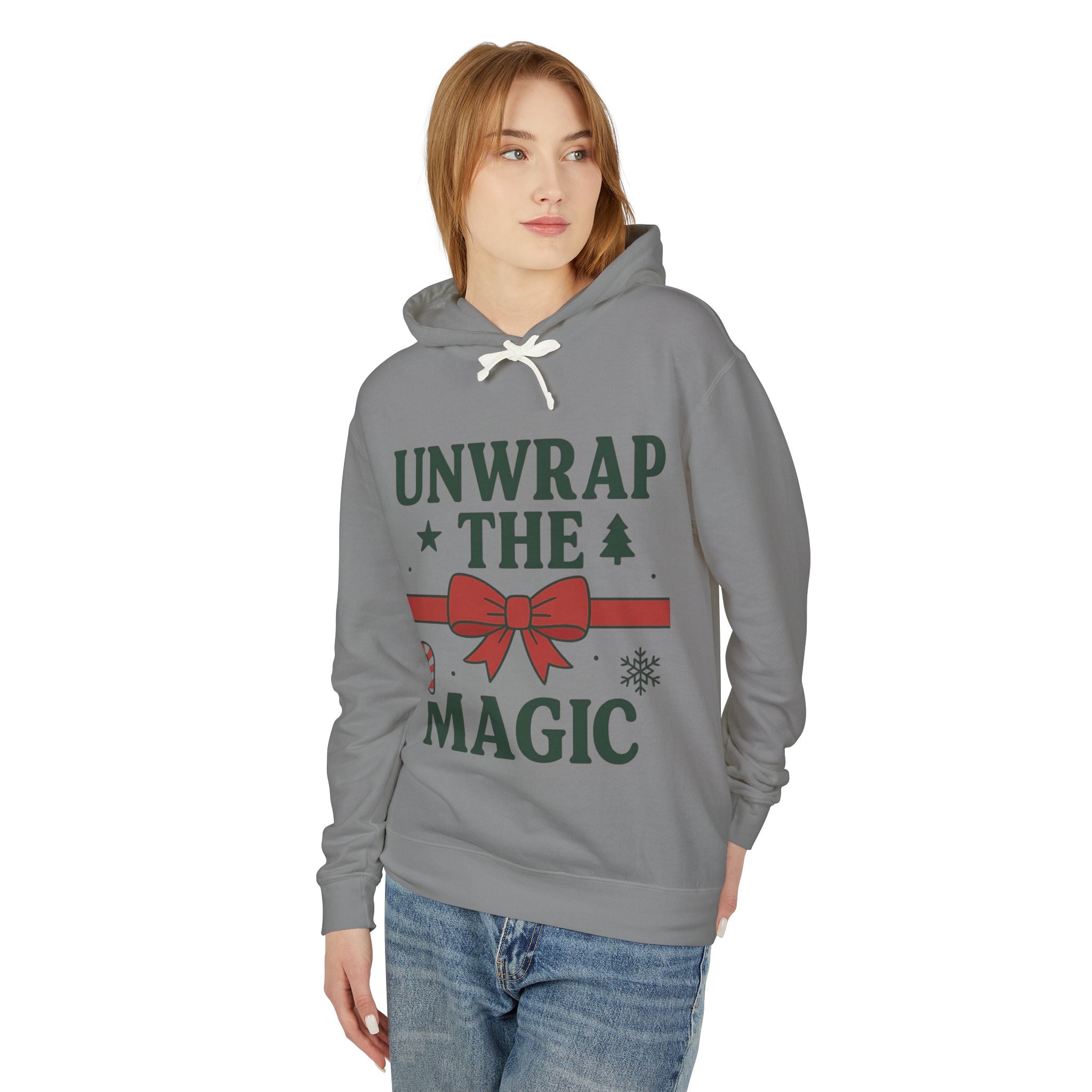 Unisex Lightweight Hooded Sweatshirt - Unwrap the Magic