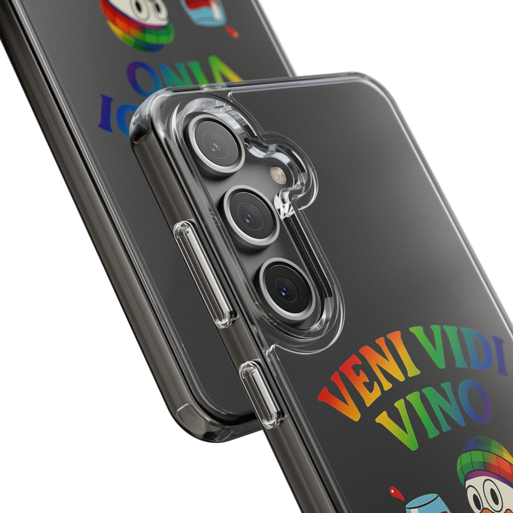 Veni vidi vino - Rainbow Duck clear Impact-Resistant Cases