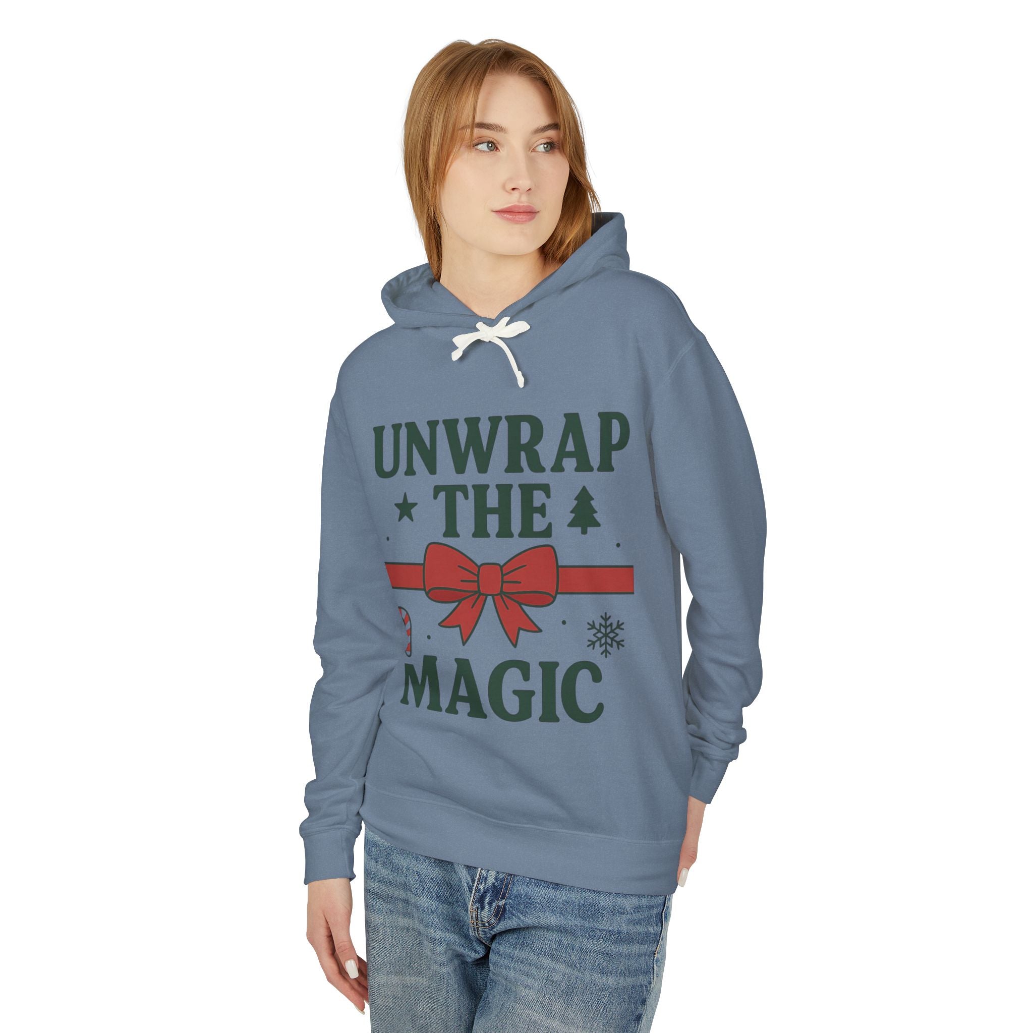 Unisex Lightweight Hooded Sweatshirt - Unwrap the Magic