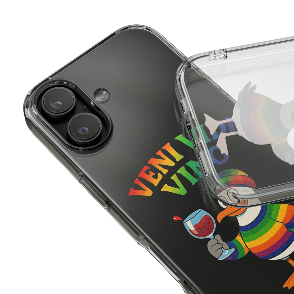 Veni vidi vino - Rainbow Duck clear Impact-Resistant Cases