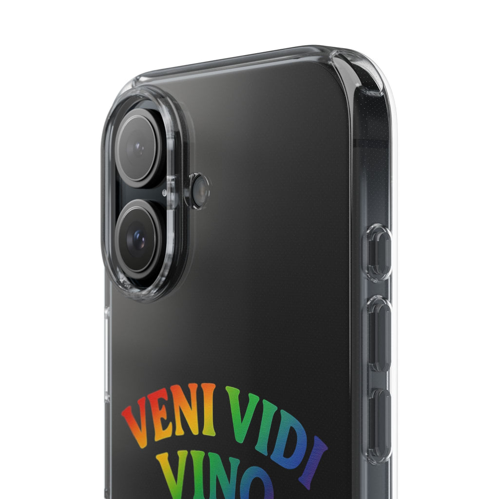 Veni vidi vino - Rainbow Duck clear Impact-Resistant Cases