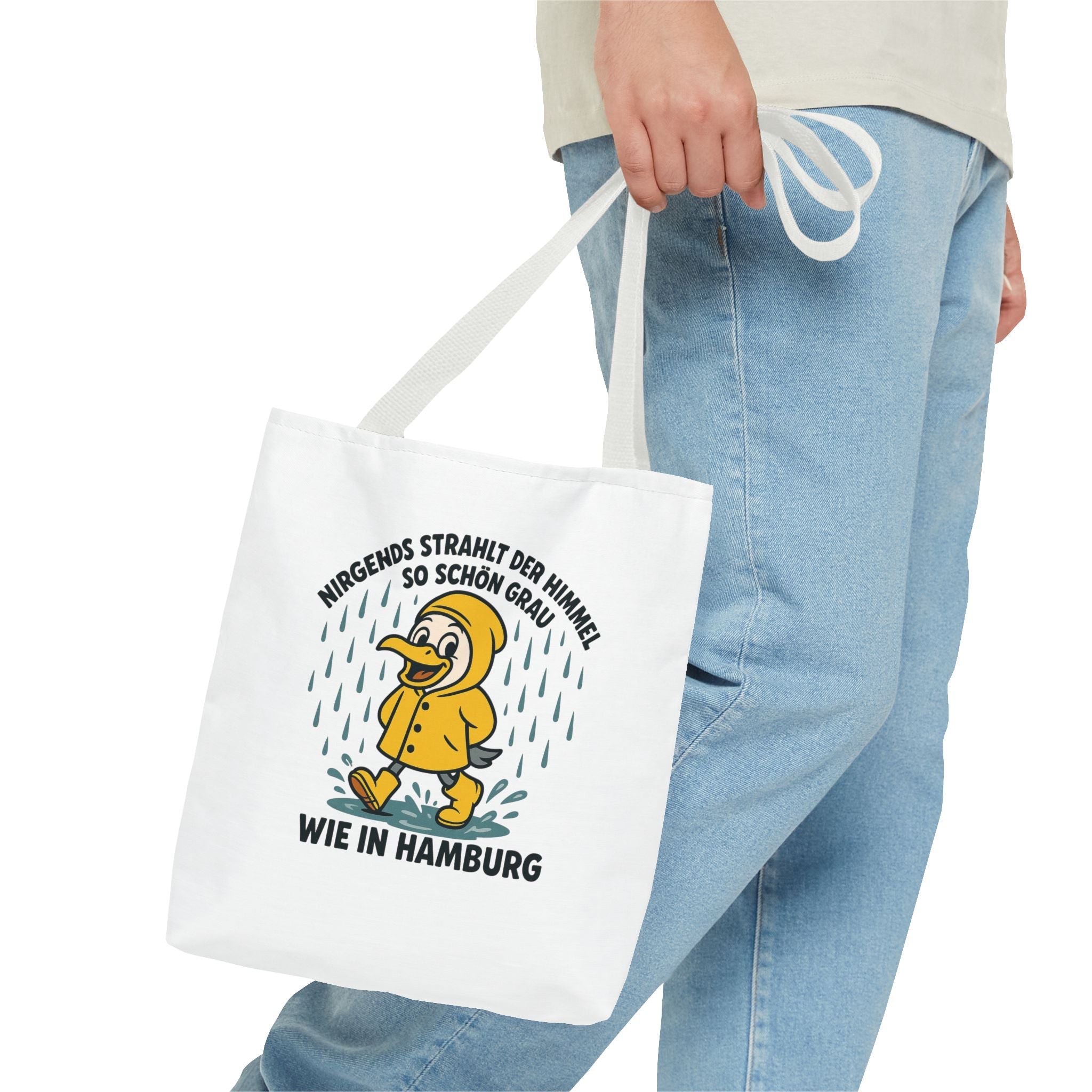 Whimsical Hamburg Rainy Day Tote Bag