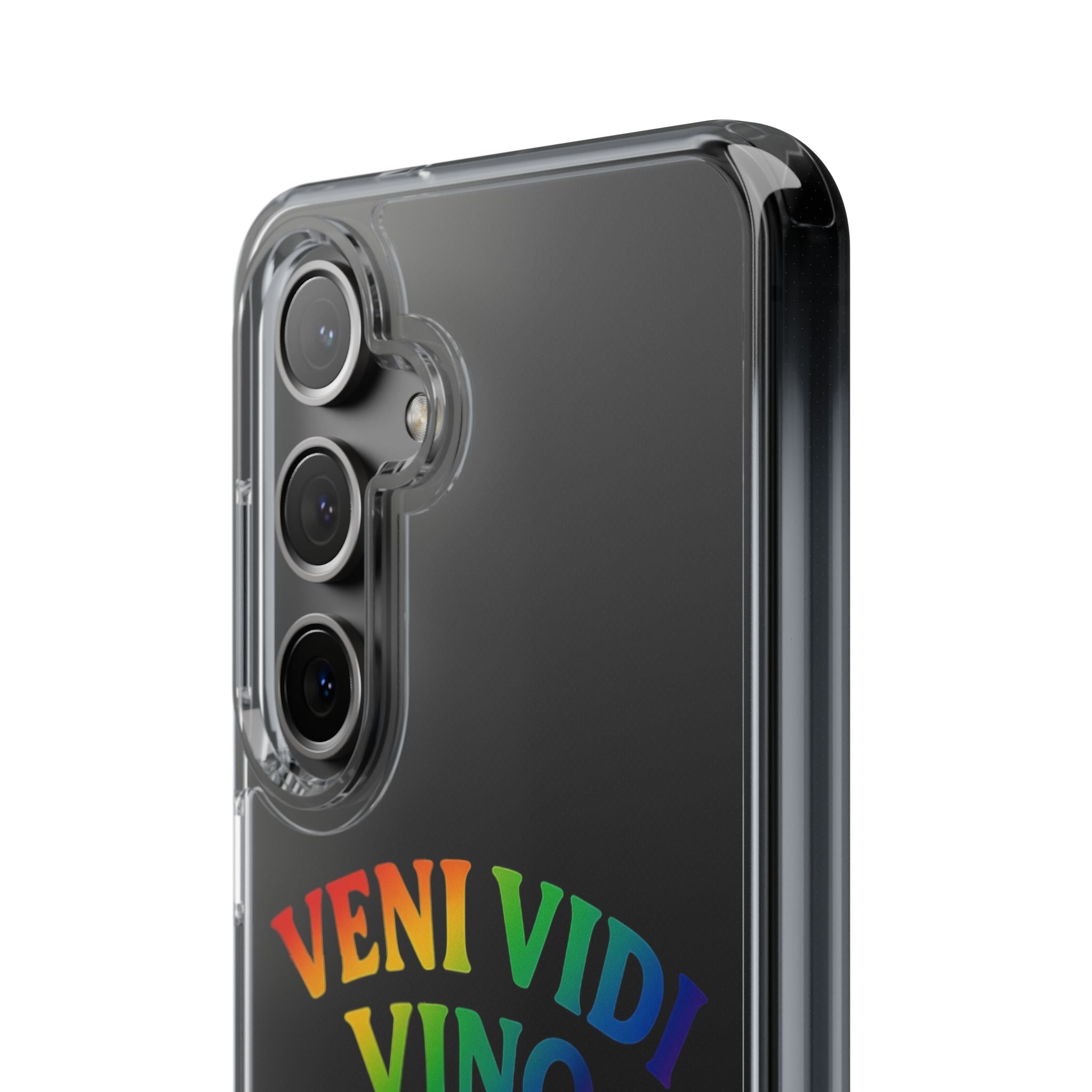 Veni vidi vino - Rainbow Duck clear Impact-Resistant Cases