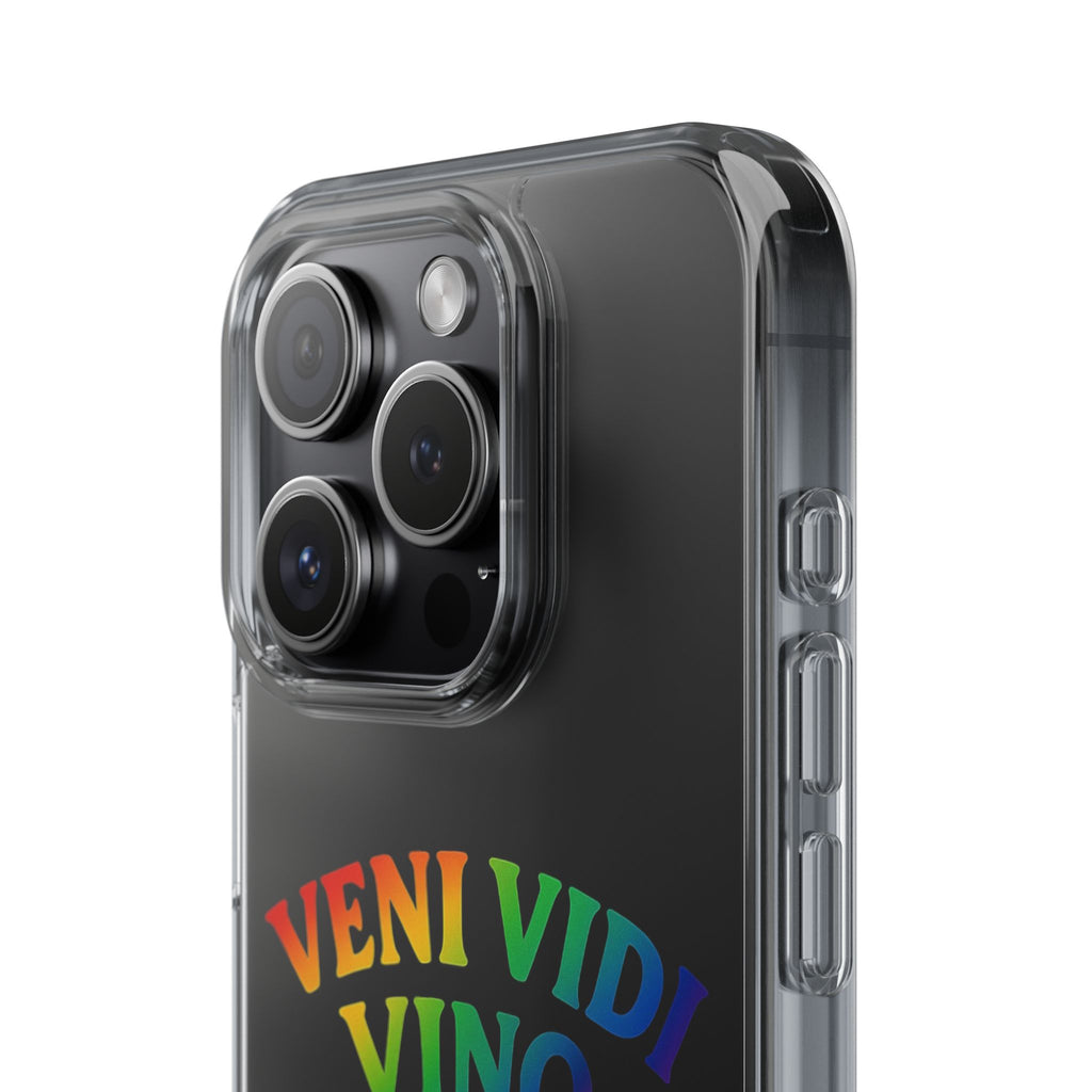 Veni vidi vino - Rainbow Duck clear Impact-Resistant Cases