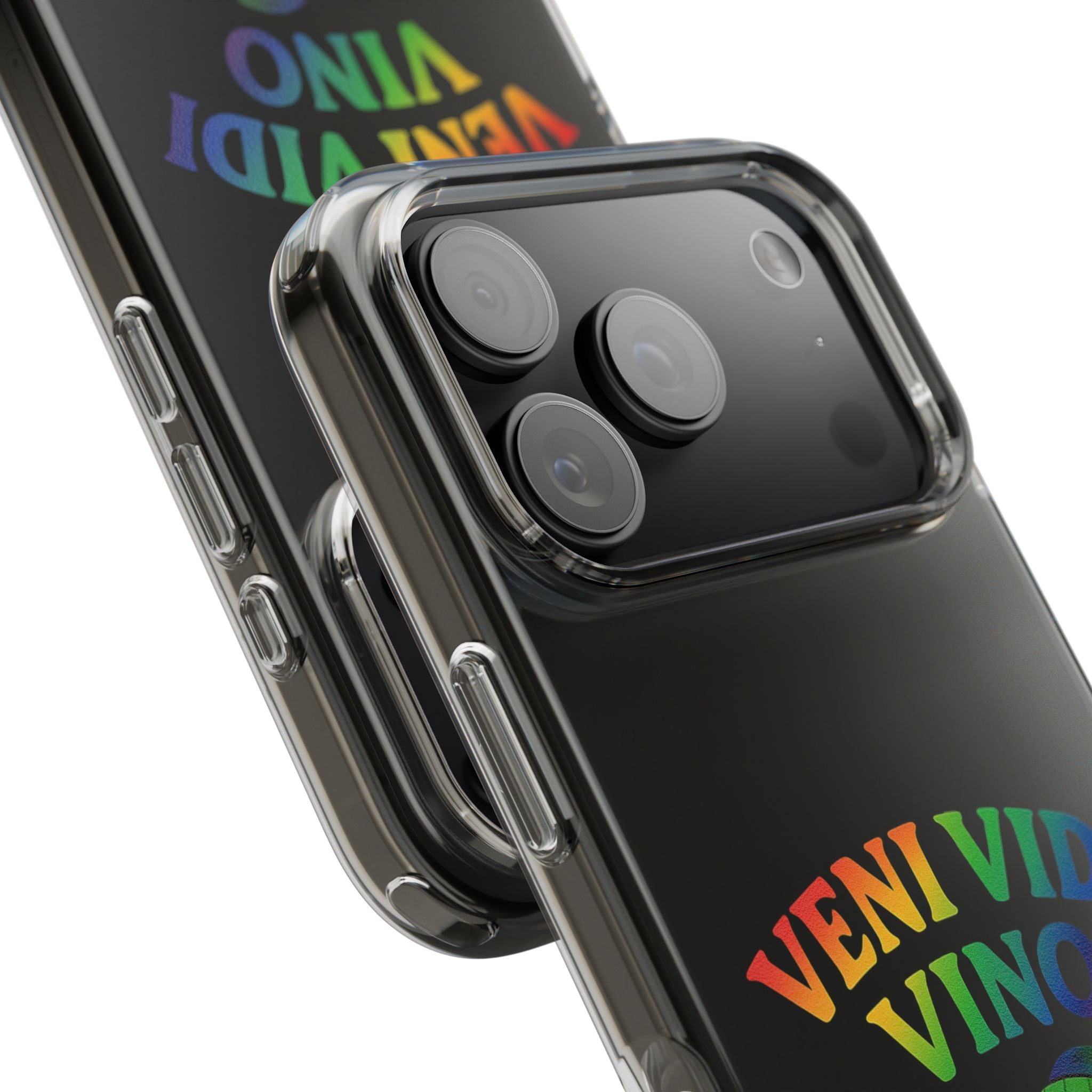 Veni vidi vino - Rainbow Duck clear Impact-Resistant Cases
