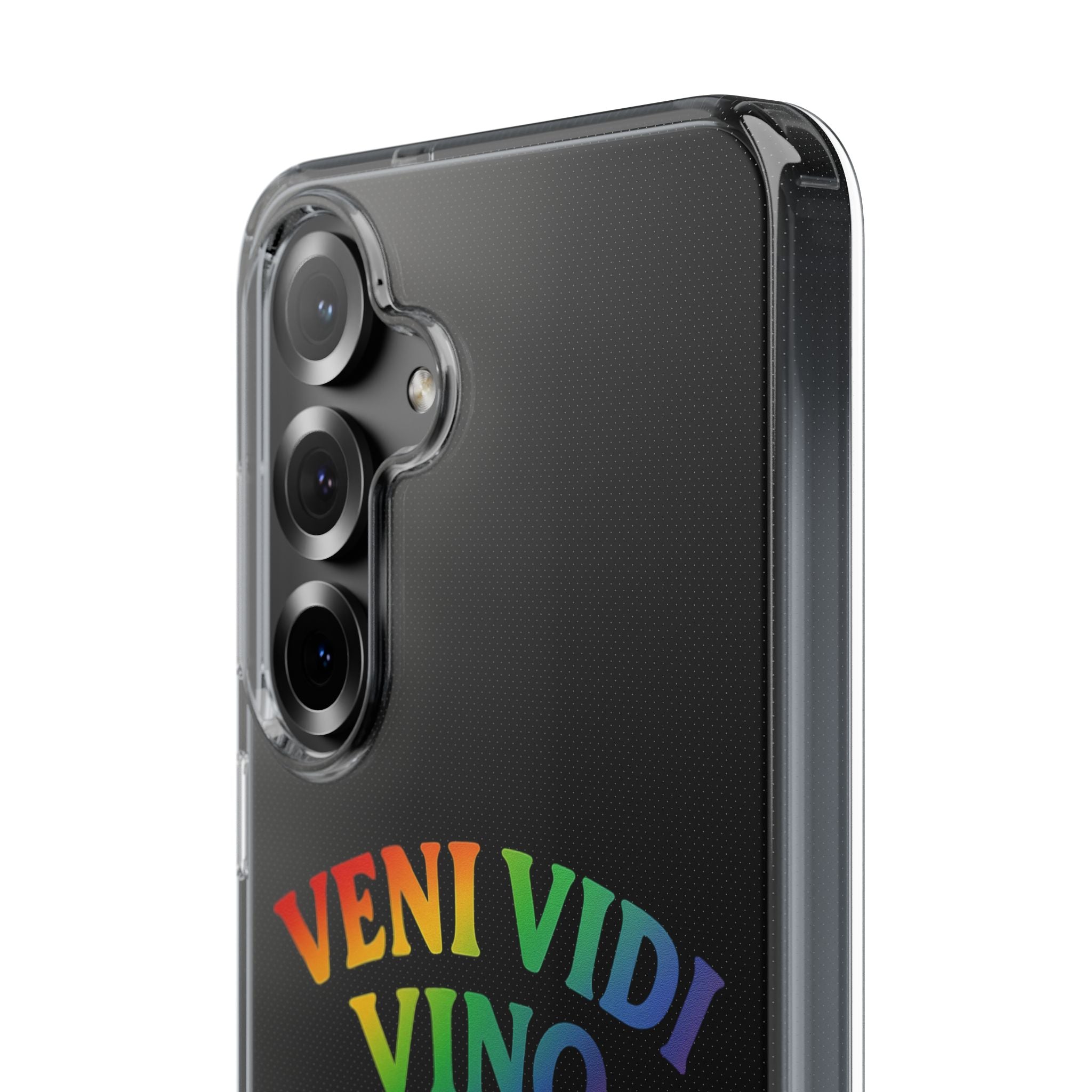 Veni vidi vino - Rainbow Duck clear Impact-Resistant Cases