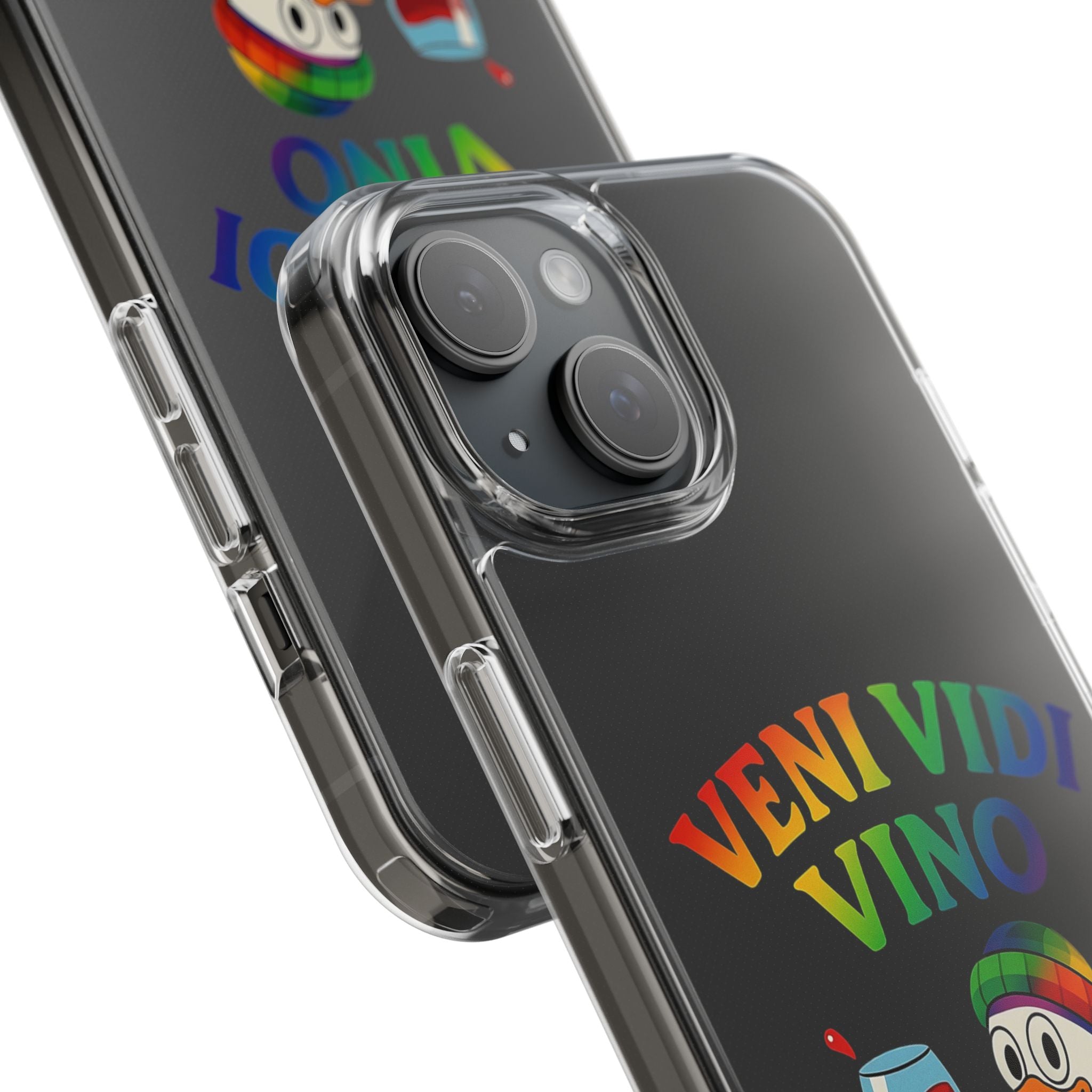 Veni vidi vino - Rainbow Duck clear Impact-Resistant Cases