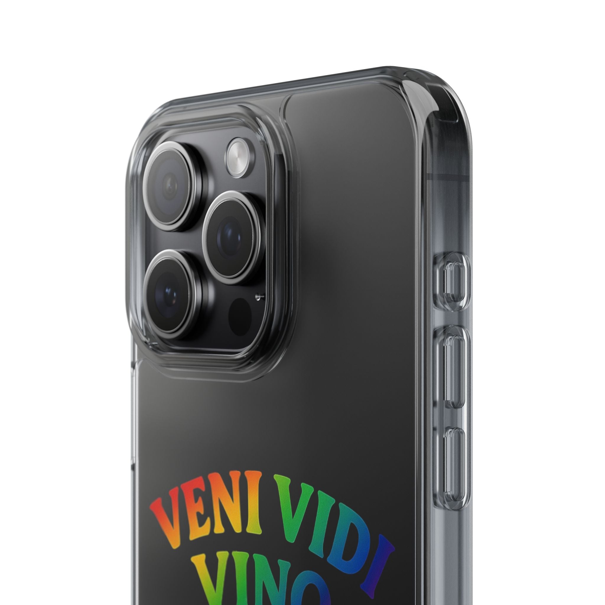 Veni vidi vino - Rainbow Duck clear Impact-Resistant Cases
