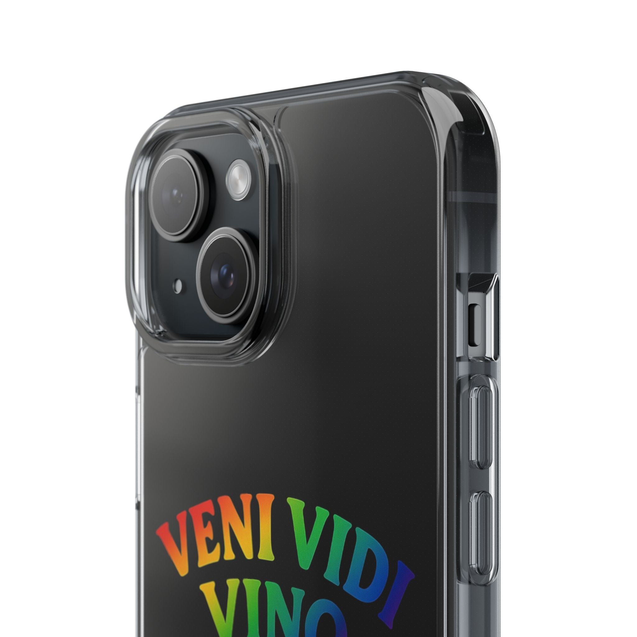 Veni vidi vino - Rainbow Duck clear Impact-Resistant Cases