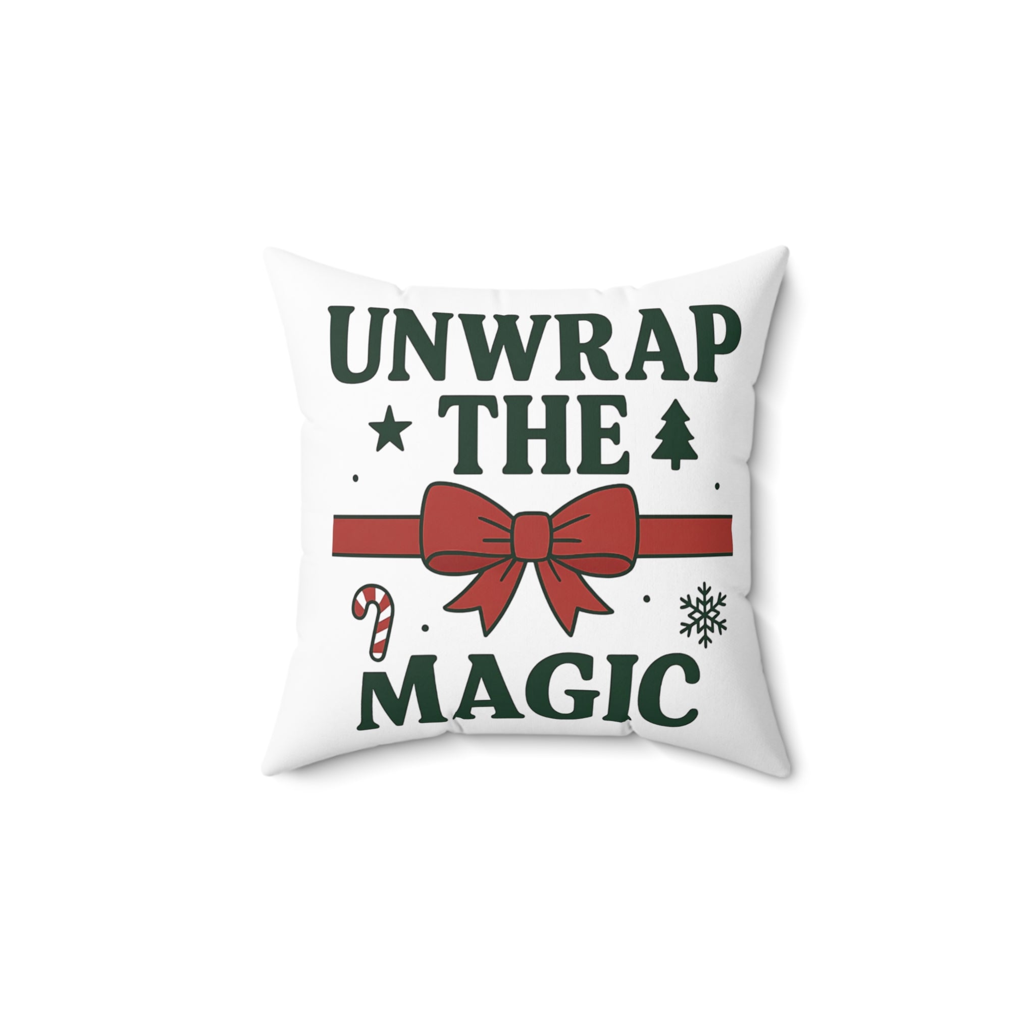 Cozy Holiday Pillow - Unwrap the Magic