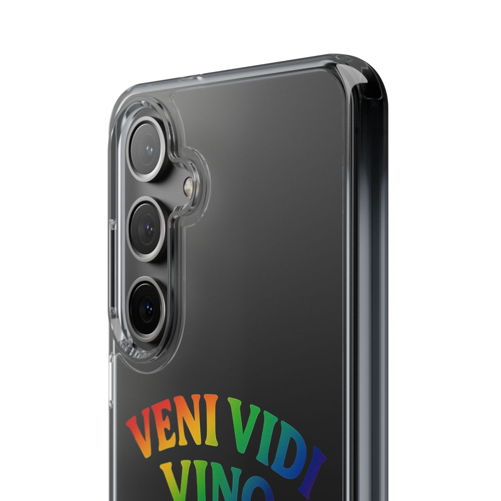 Veni vidi vino - Rainbow Duck clear Impact-Resistant Cases